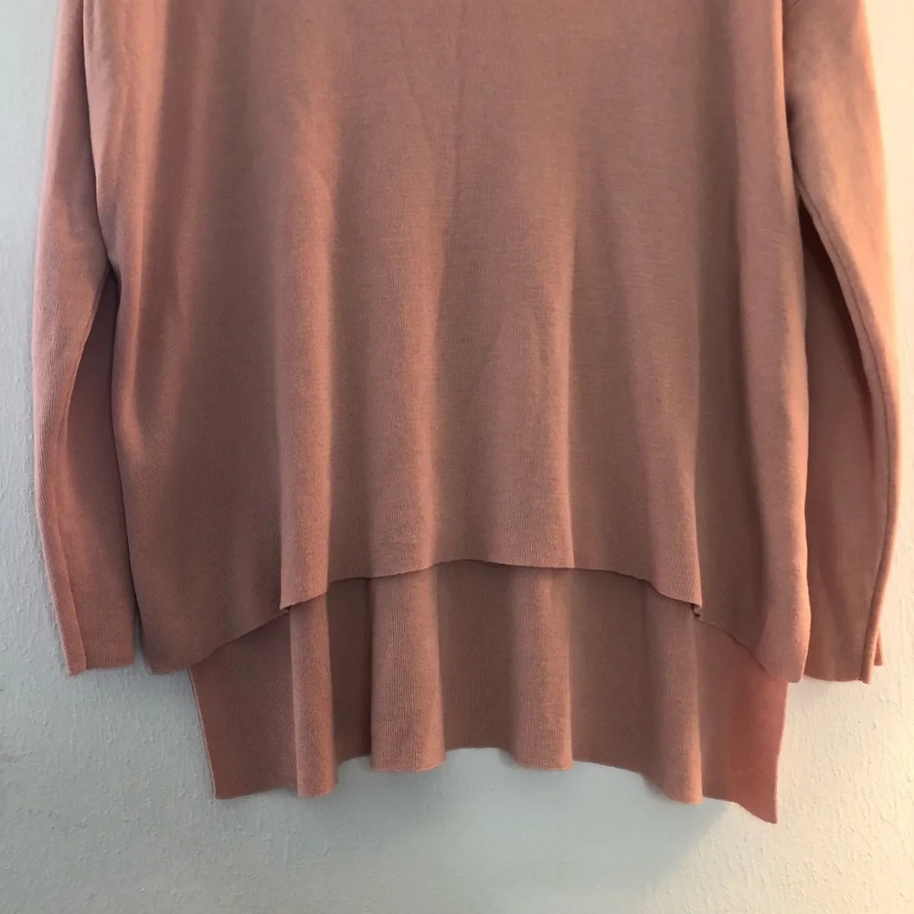 Eileen Fisher Sweater Blush Pink Rounded Neck High-Low Box Top Sz XL BNWT - Picture 6 of 10
